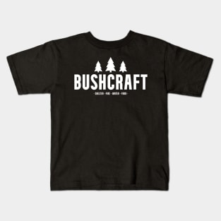 Bushcraft Shelter Fire Water Food Kids T-Shirt